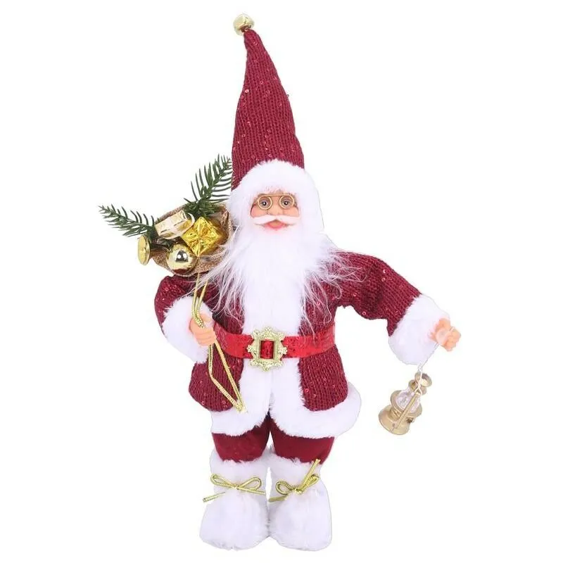 Maury's - pupazzo di babbo natale con vestito rosso da 35 cm