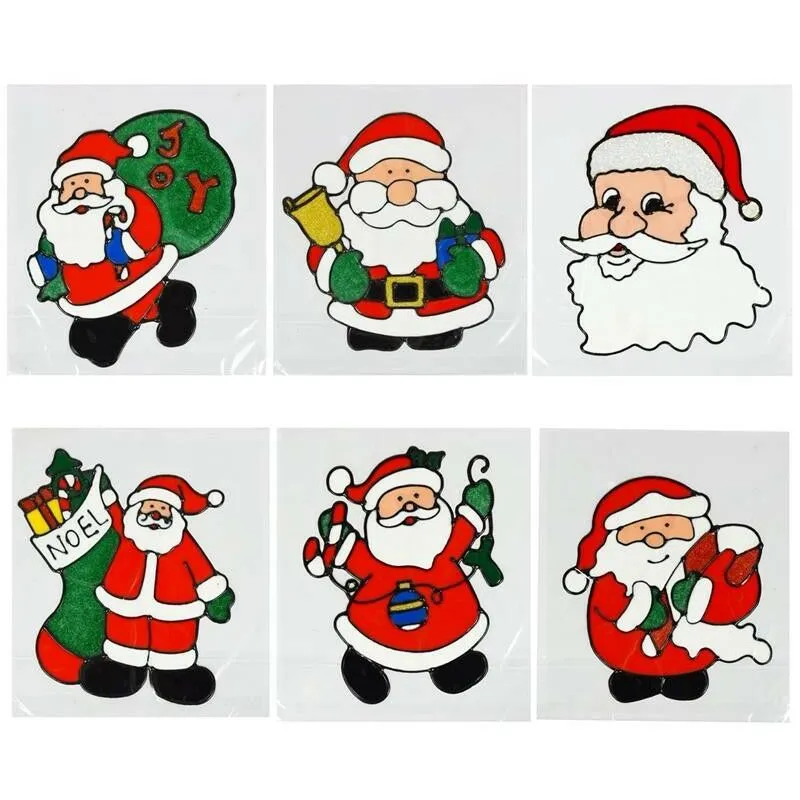 Sticker in gel per finestre con babbo natale 22 x 25 cm - Maury's