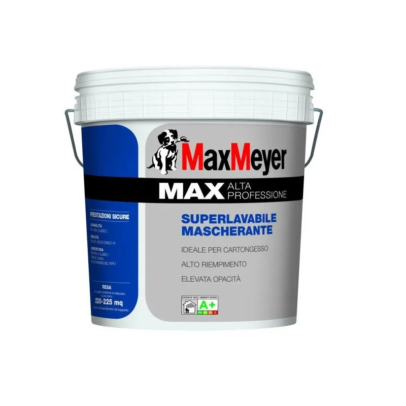 Max a+ idropittura bianca pittura lavabile mascherante coprente Max Meyer 14 lt