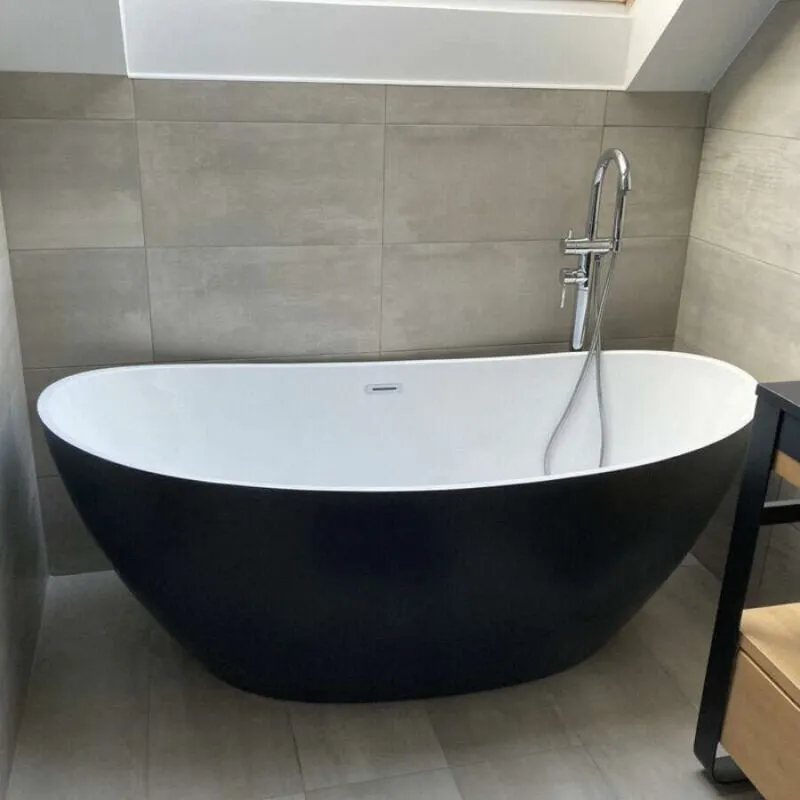 Ambra - maya 150 - Vasca da bagno - Nera - 150CM