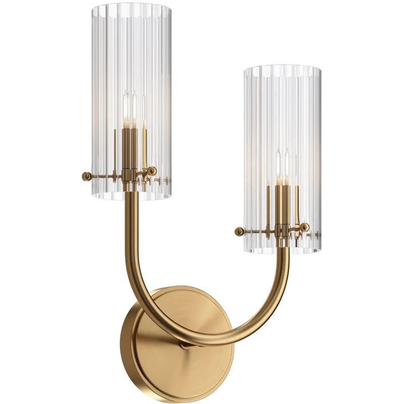 Maytoni - Applique Contemporanea Arco Metallo Ottone 1 Luce Diffusore In Vetro