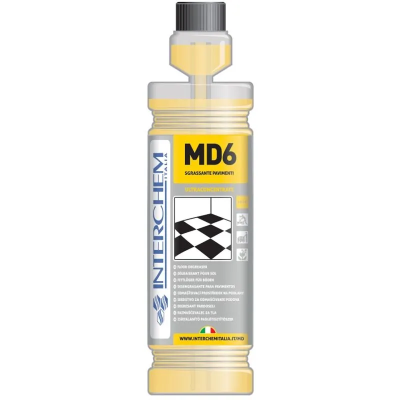 MD6 Detergente sgrassante pavimenti superconcentrato lt. 1