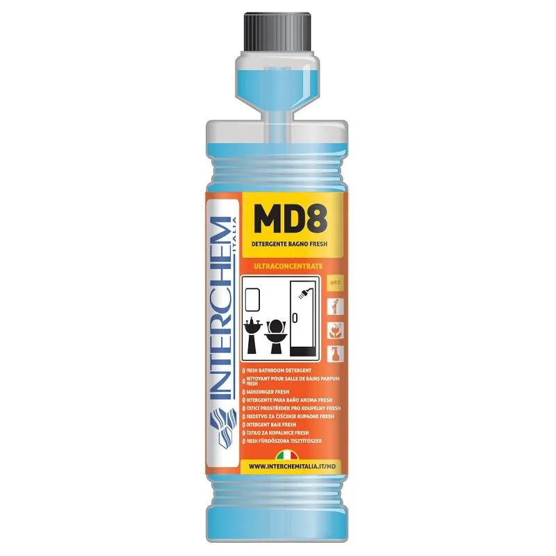 MD8 Detergente bagno fresh. Ultraconcentrato lt 1