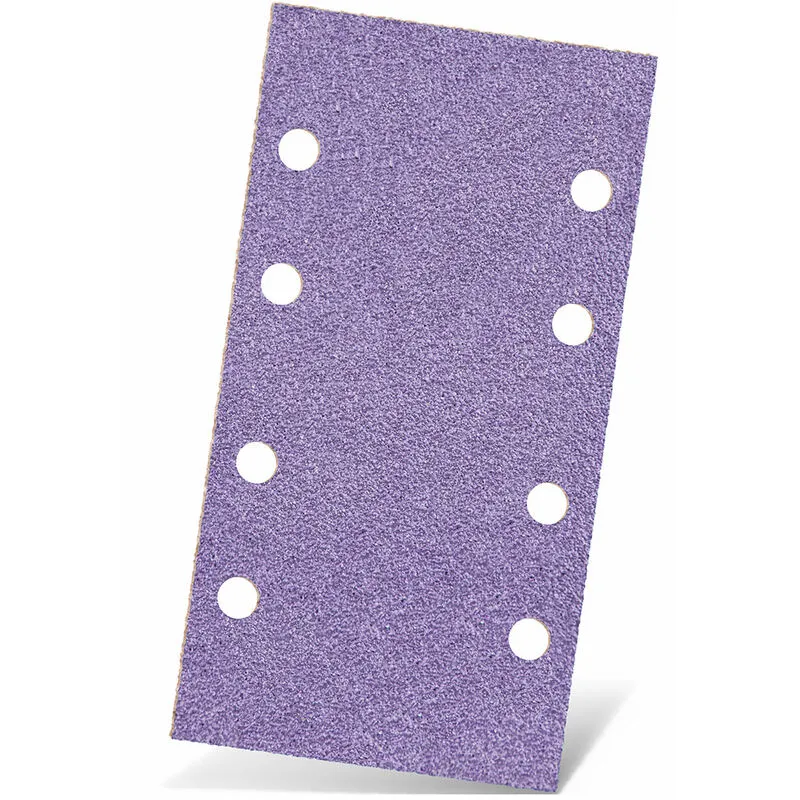 Purple hd Carte abrasive velcrate, 180 x 93 mm, 8 fori, p. Levigatrici orbitali (50 Pz.) G320 - Menzer