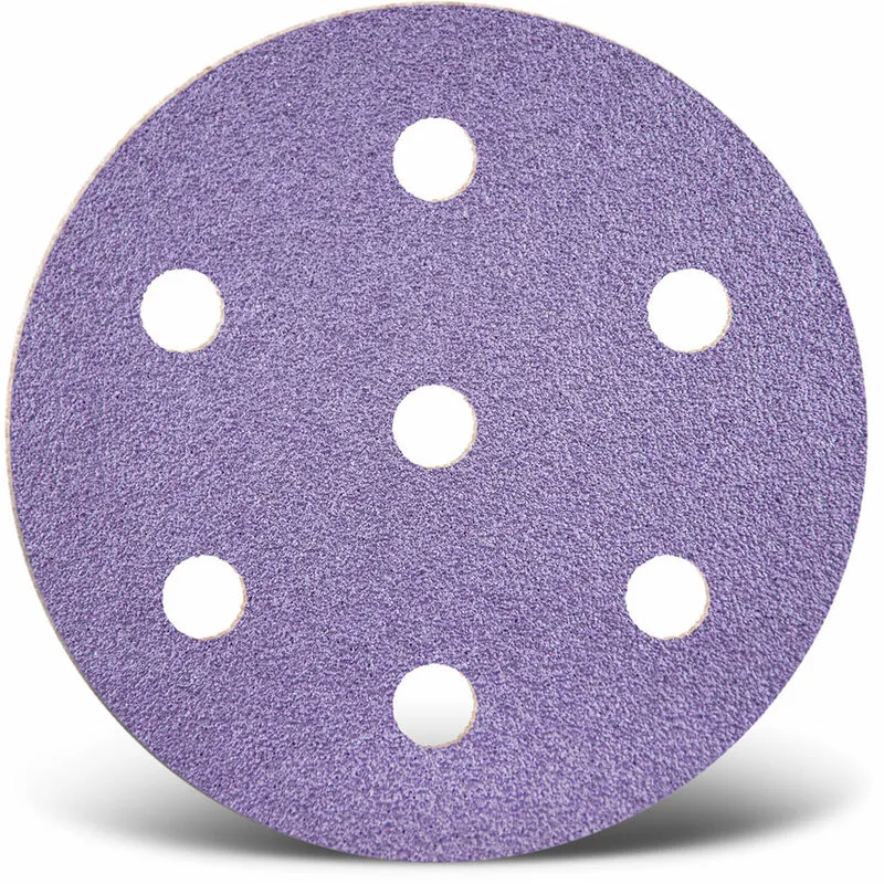 Purple hd Dischi abrasivi velcrati, 90 mm, 7 fori, p. Levigatrici rotorbitali (50 Pz.) G180 - Menzer