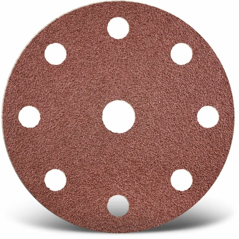 Red Dischi abrasivi velcrati, 150 mm, 9 fori, p. Levigatrici rotorbitali (25 Pz.) G24 - Menzer