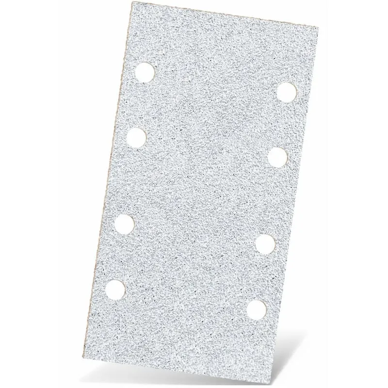  White Carte abrasive velcrate, 180 x 93 mm, 8 fori, p. Levigatrici orbitali (50 Pz.) G240
