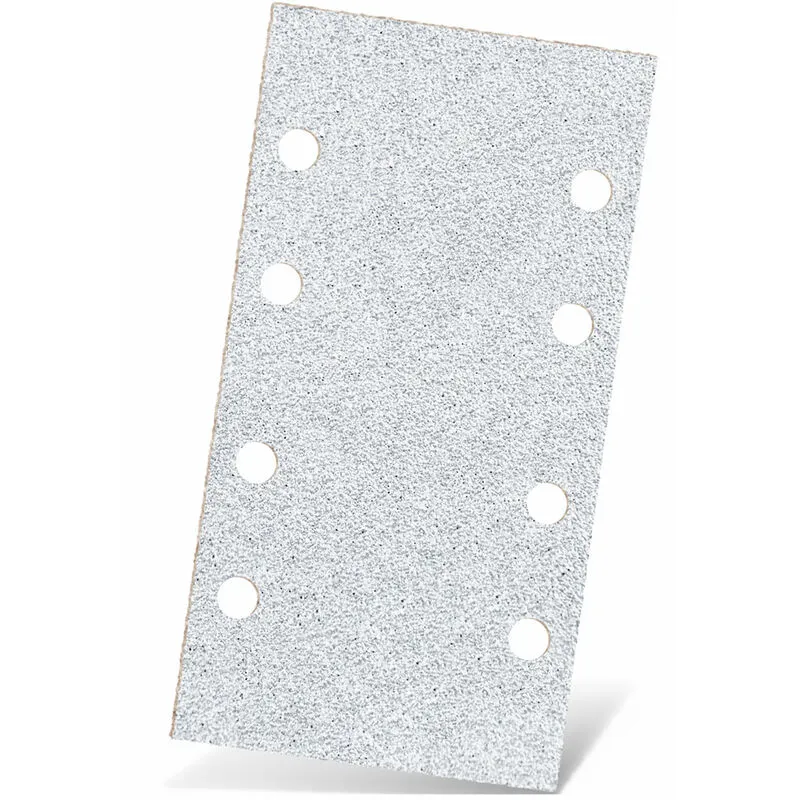  White Carte abrasive velcrate, 180 x 93 mm, 8 fori, p. Levigatrici orbitali (50 Pz.) G40