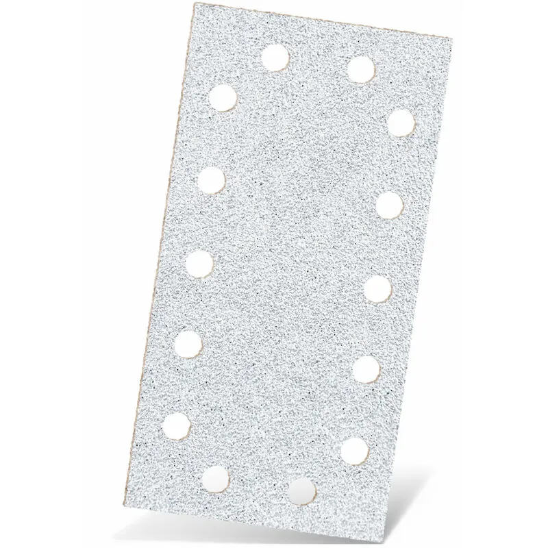  White Carte abrasive velcrate, 230 x 115 mm, 14 fori, p. Levigatrici orbitali (50 Pz.) G240