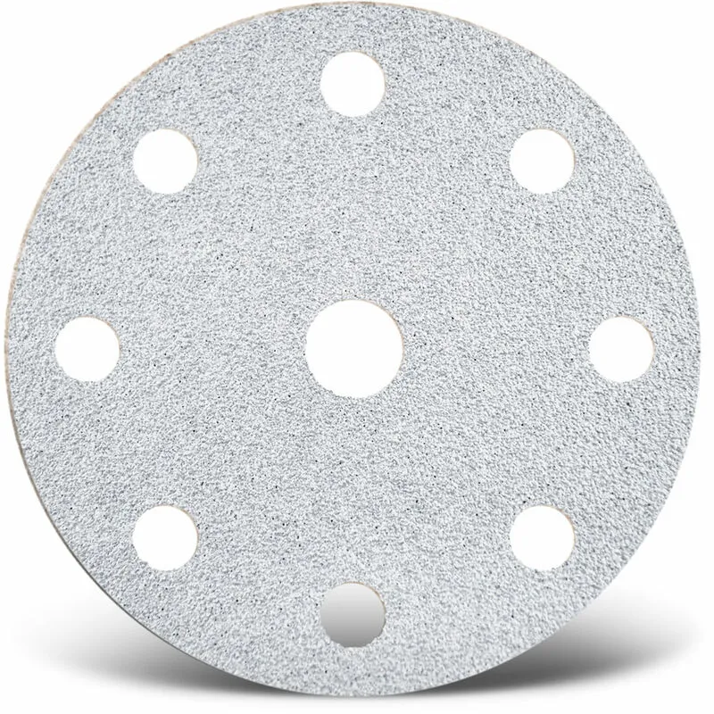  White Dischi abrasivi velcrati, 150 mm, 9 fori, p. Levigatrici rotorbitali (50 Pz.) G40