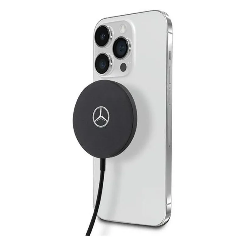 Mercedes Big Silver Logo - MagSafe 15W Induktionsladegerät (schwarz)