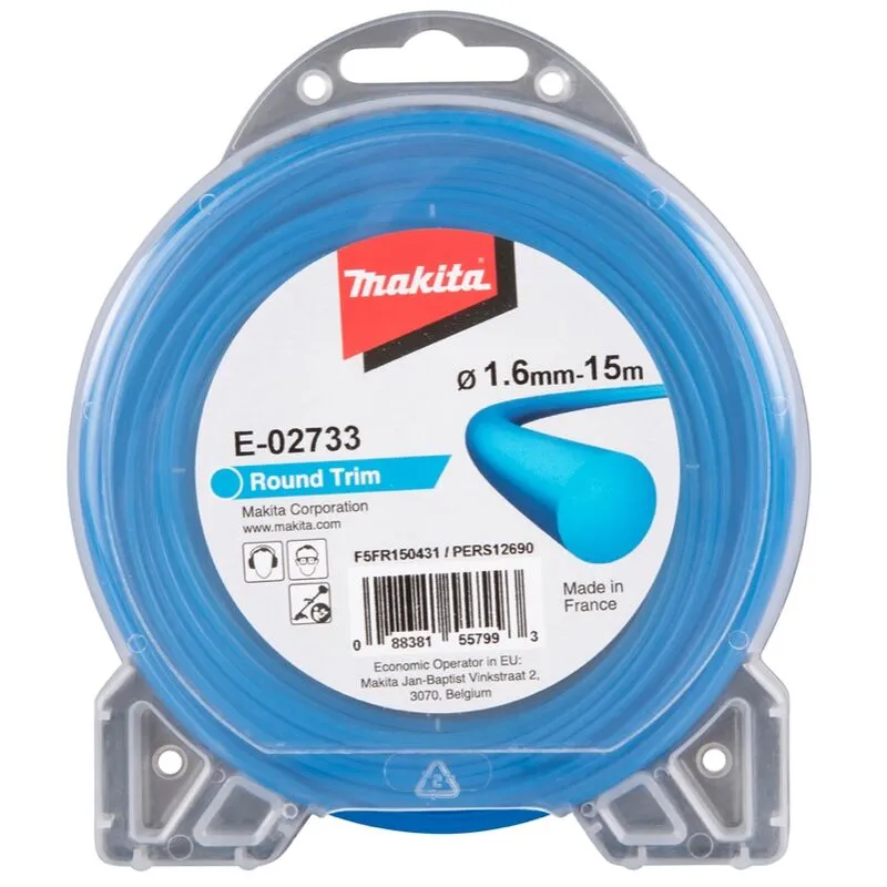 E-02733 Filo da taglio rotondo, 1,6 mm, 15 m per tagliabordi a batteria dur 181 / ur 100 / ur 3000 / ur 3500 - 