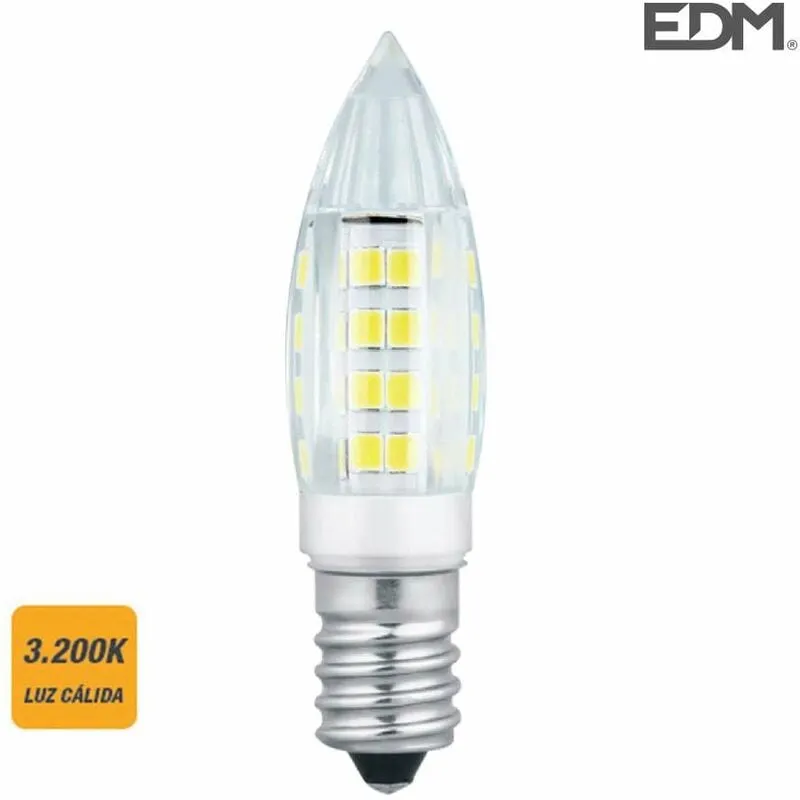  - Lampadina led E14 3W Candela equivalente a 28W - Bianco Caldo 3200K