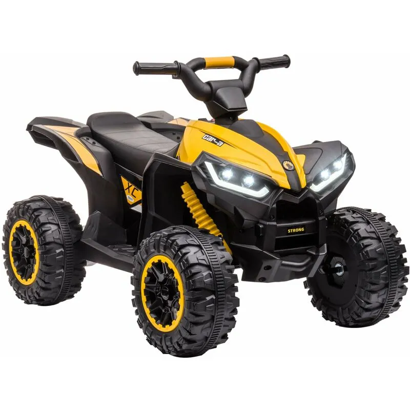 Mini Quad Elettrico per Bambini 12V Fari a led Giallo