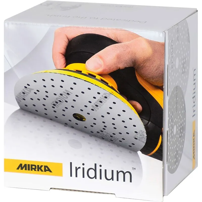 Iridium Premium carta abrasiva ø 125 mm velcro 89 fori, grana 1000, 100 pz/Per la levigatura di vernice, stucco, fondo, legno, acciaio, materiali