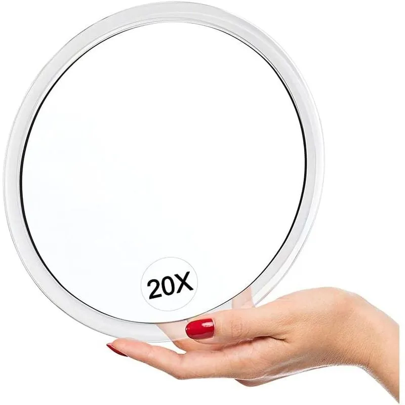 Rapanda - Miroir grossissant, 20X Grossissant Miroir avec ventouses (15cm Rond) - Parfait pour Le Miroir de Maquillage - Épilation - Élimination des