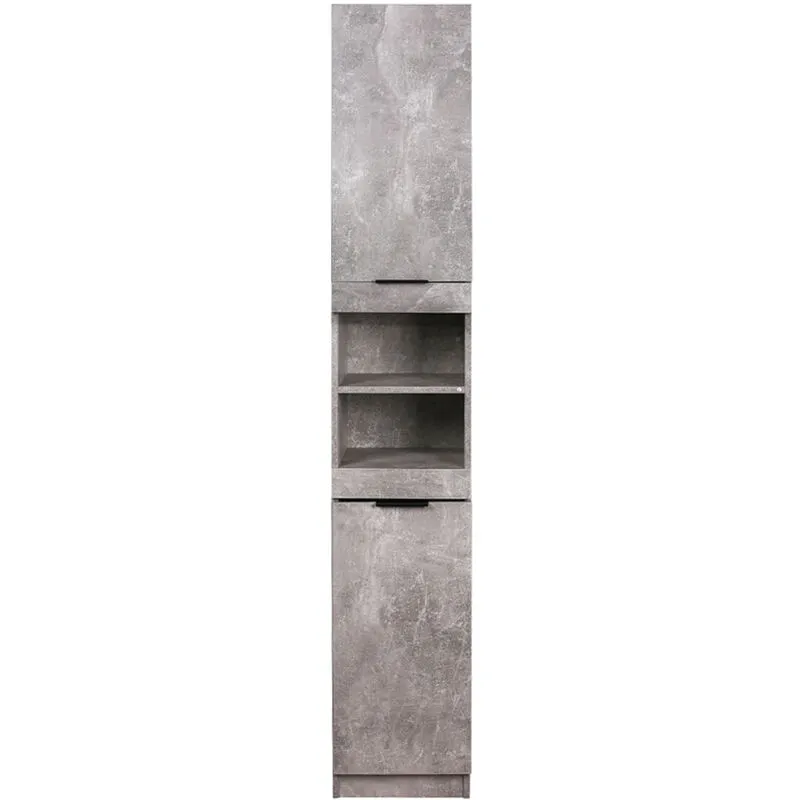 Mobile a Colonna Cemento Armadietto Salvaspazio Cuina Bagno Libreria 32x34x188cm