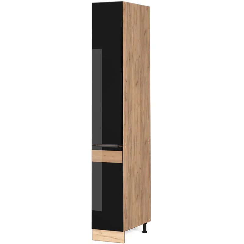  - Mobile alto Fame-Line, Rovere nero lucido, 30 cm