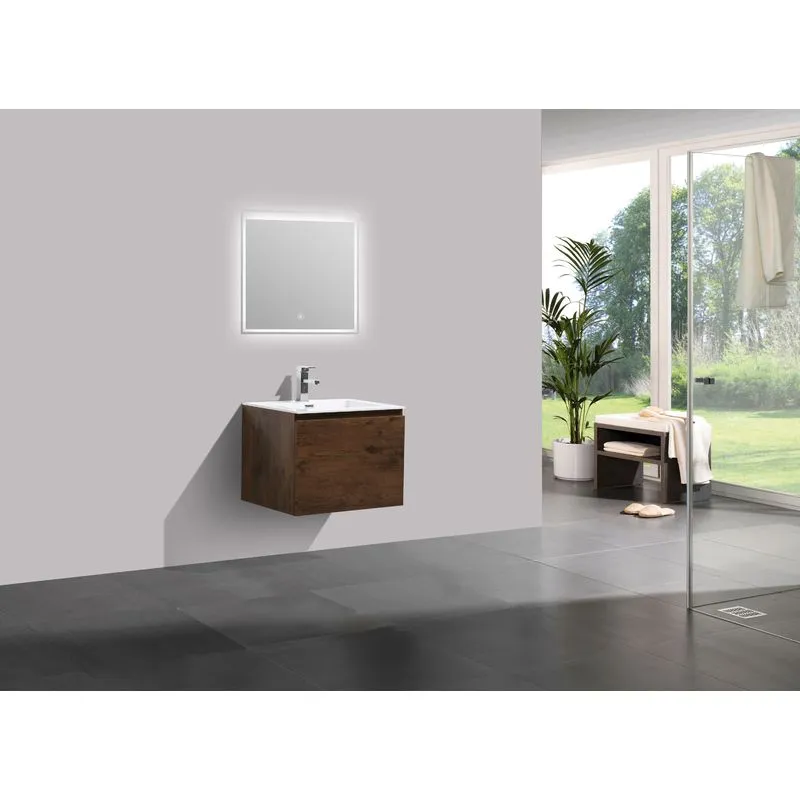  - Mobile bagno Alice 600 palissandro - Specchio opzionale Senza specchio