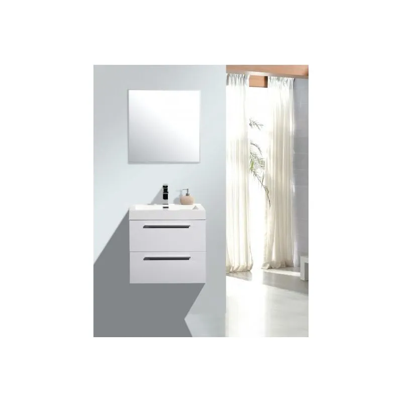  - Mobile bagno M600 bianco - specchio o armadietto a specchio a scelta Senza specchio