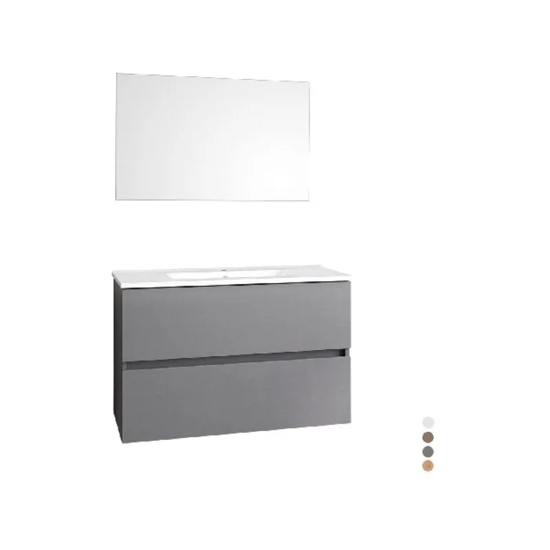 Dianflex - mobile bagno sospeso dearum cm 80 x 45 x 52 Bianco Lucido