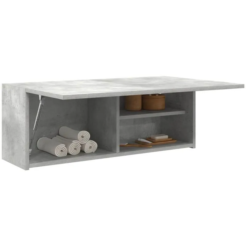 Armadietto da Bagno Grigio Cemento 80x25x30 cm in Truciolato - Vidaxl