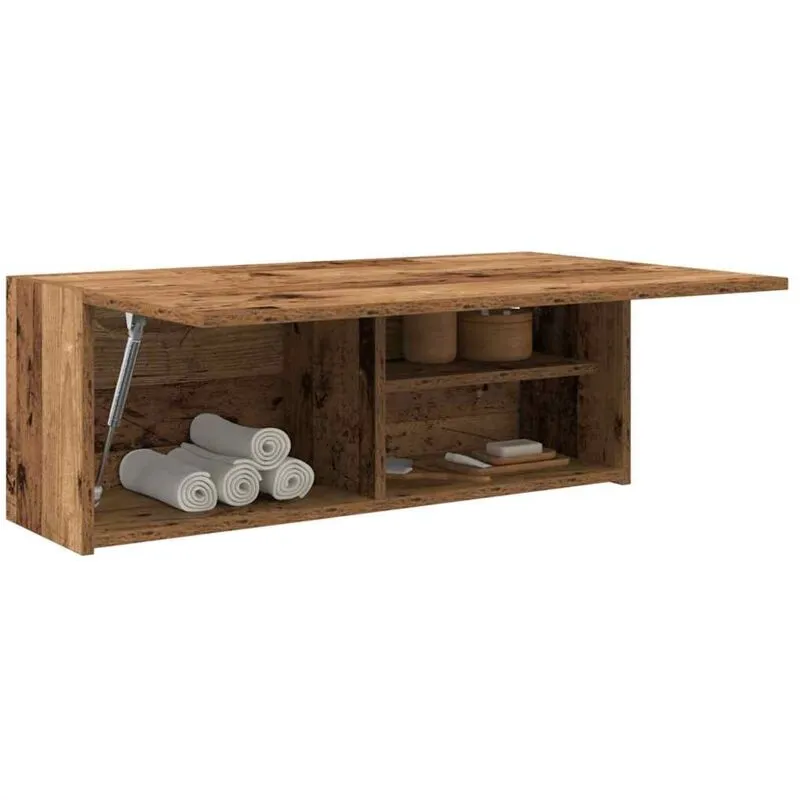 Mobile da Bagno Legno Antico 80x25x30 cm in Truciolato - Vidaxl