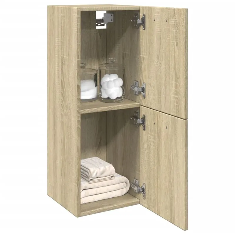 Avimac - Mobile da Bagno Rovere Sonoma 30x30x80 cm Legno Multistrato