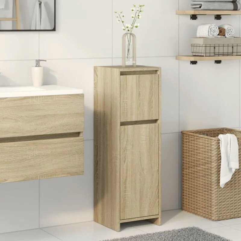 Avimac - Mobile da Bagno Rovere Sonoma 30x30x95 cm in Legno Multistrato