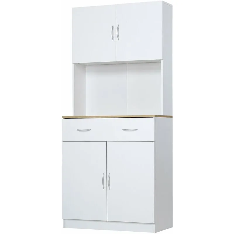 Giordanoshop - Mobile da Cucina Credenza 80x40x180 cm in Legno Bianco