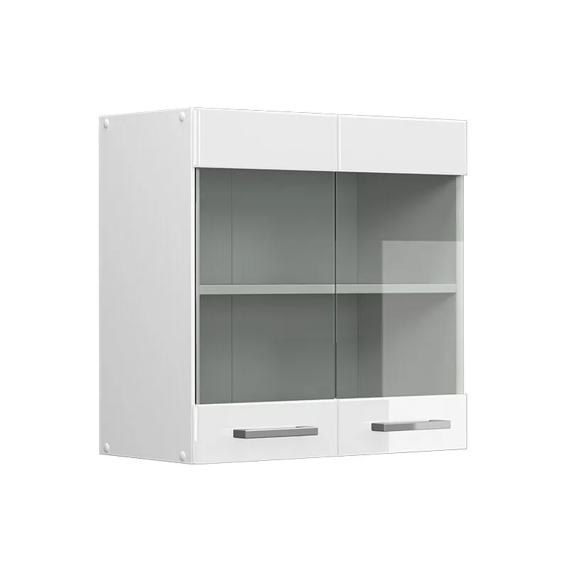  - Mobile da cucina in vetro R-Line, Bianco lucido, 60 cm