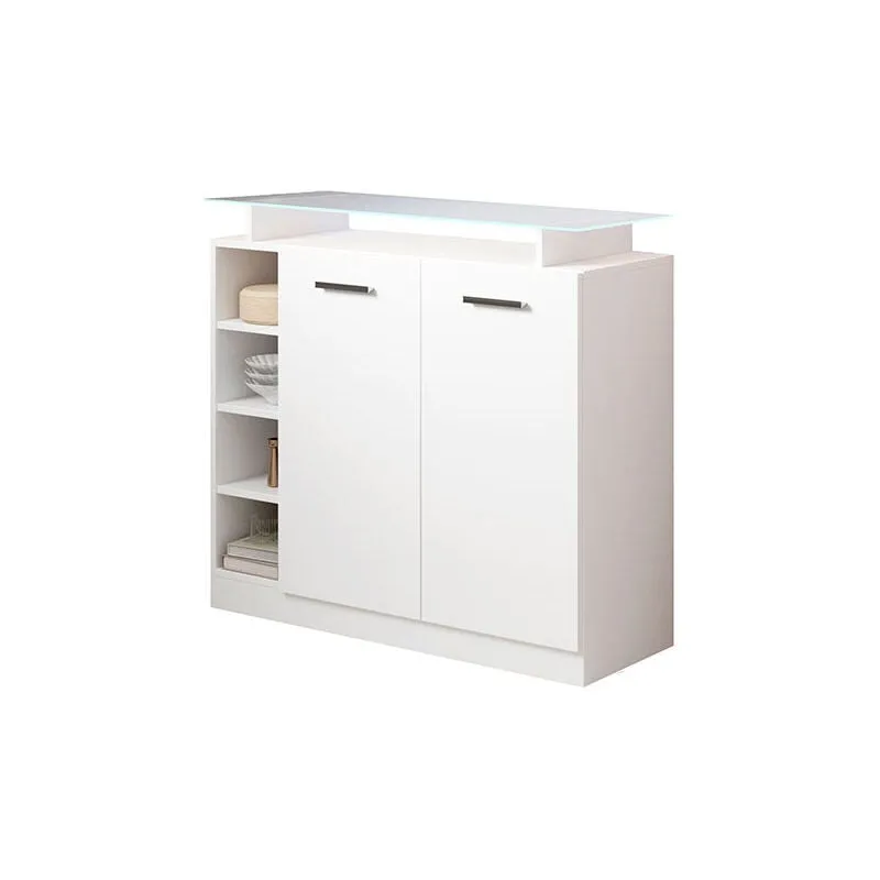 Mobile da Ingresso Con luci led 2 porte Console 97x87x35cm Modello Paola bianco