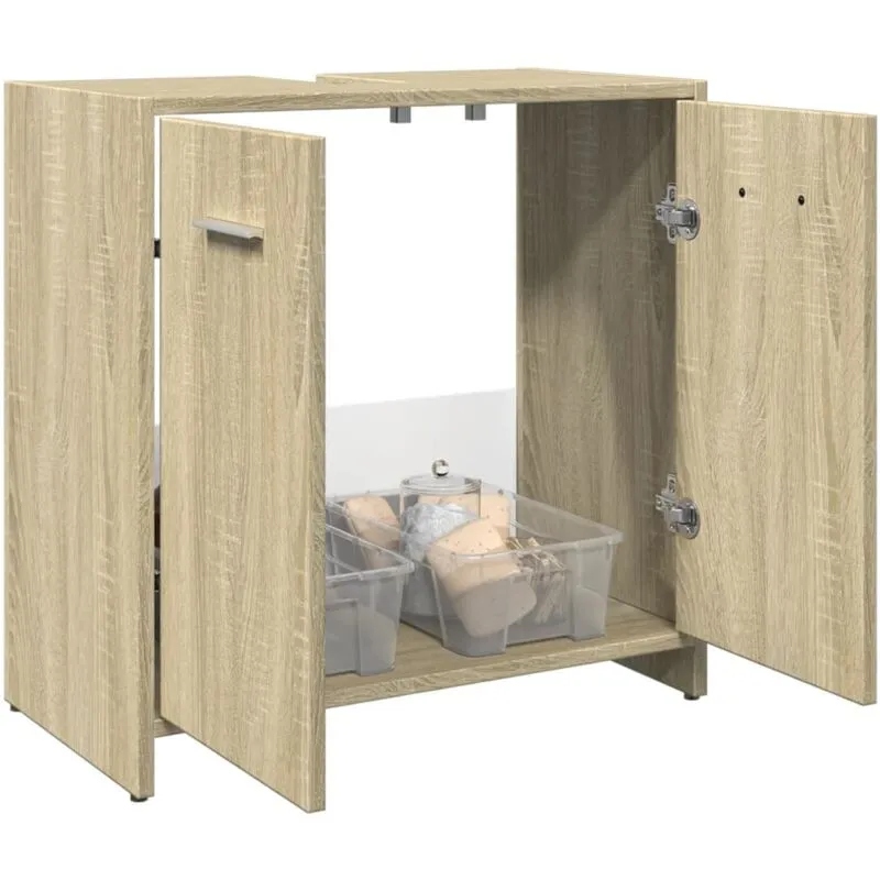 Avimac - Mobile Lavabo Bagno Rovere Sonoma 60x33x60 cm Legno Multistrato