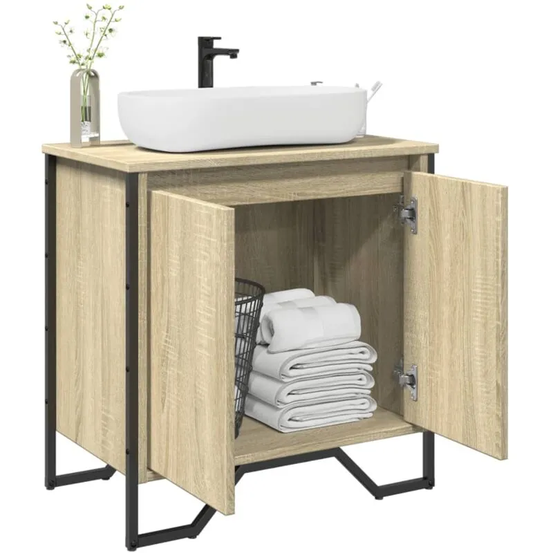 Avimac - Mobile Lavabo Bagno Rovere Sonoma 60x35x60 cm in Truciolato