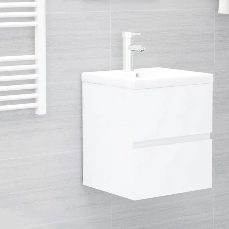 Torana - Mobile Lavabo Bianco 41x38,5x45 cm in Legno Multistrato