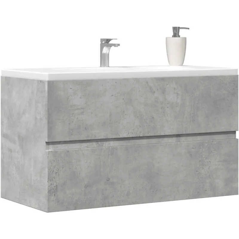 Torana - Mobile Lavabo Grigio Cemento 90x38,5x45 cm in Legno Multistrato