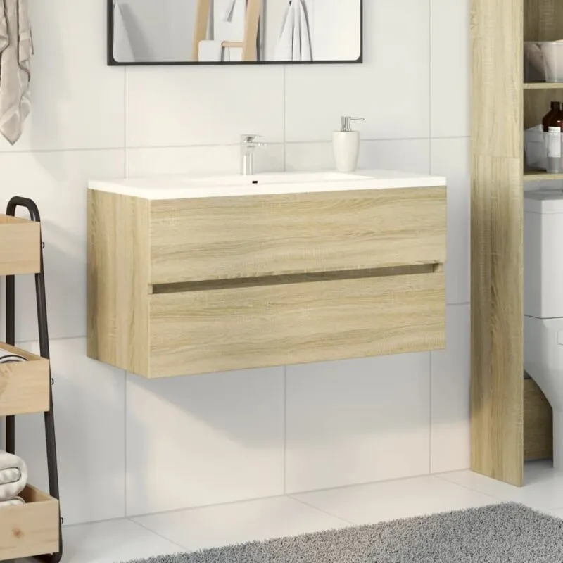 Torana - Mobile Lavabo Rovere Sonoma 90x38,5x45 cm in Legno Multistrato