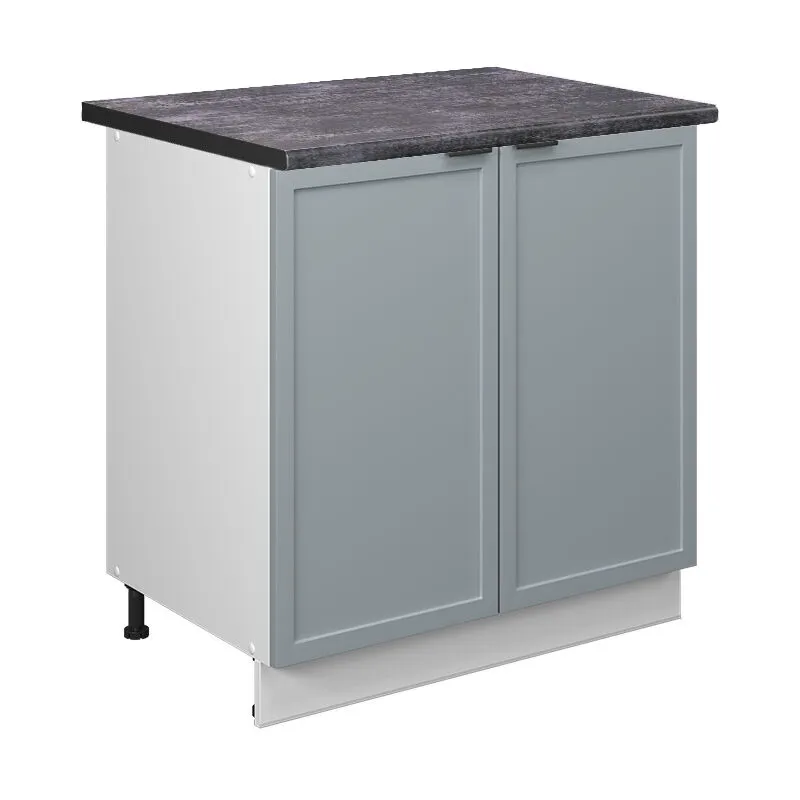  - Mobile lavello cucina Fame-Line, Blu-grigio chiaro, 80 cm con ripiano, pl Antracite