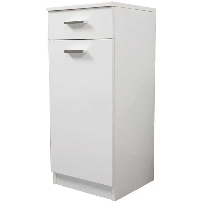 Liberoshopping - Mobile multiuso 35x34 con anta e cassetto classic Bianco Lucido