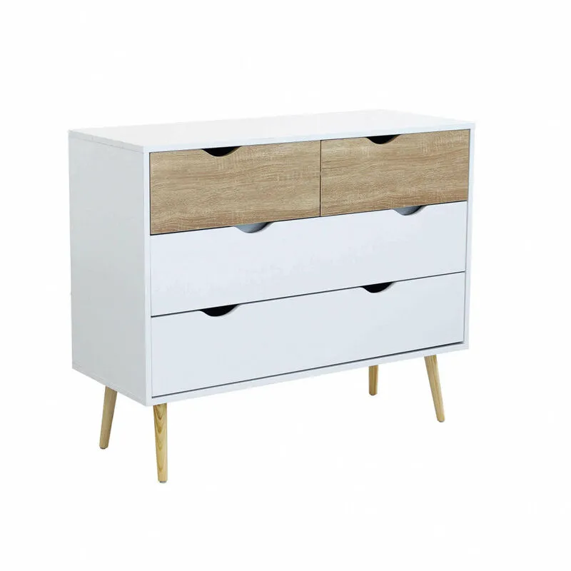 Mobile Terence 99x39x82 h cm in Legno Bianco