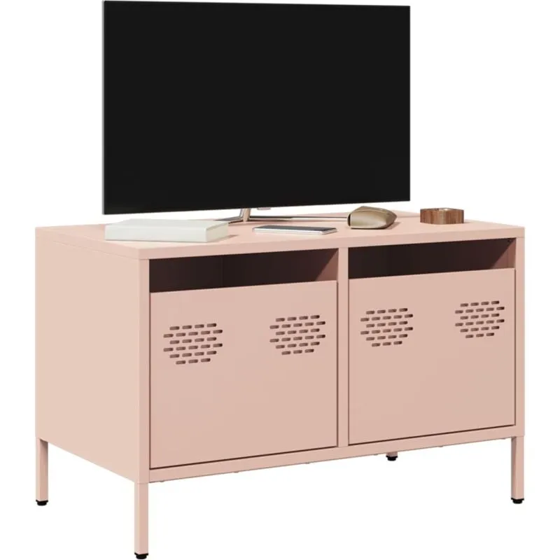 Mobile tv Rosa 68x39x43,5cm in Acciaio Laminato a Freddo - Vidaxl