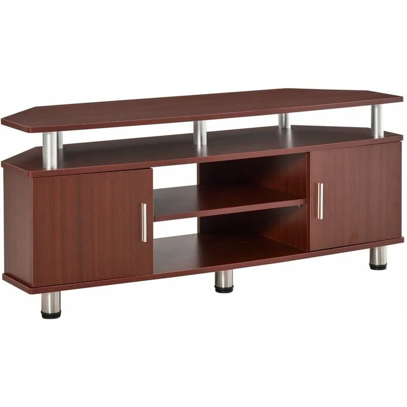 Mobile tv Classico in Legno con 2 ripiani Marrone 120x39.5x52 cm