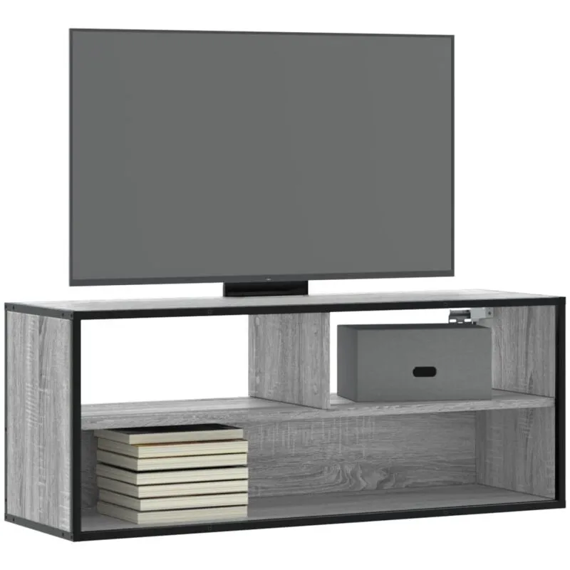 Vidaxl - Mobile tv Grigio Sonoma 100x31x39,5cm Legno Multistrato Metallo 266499