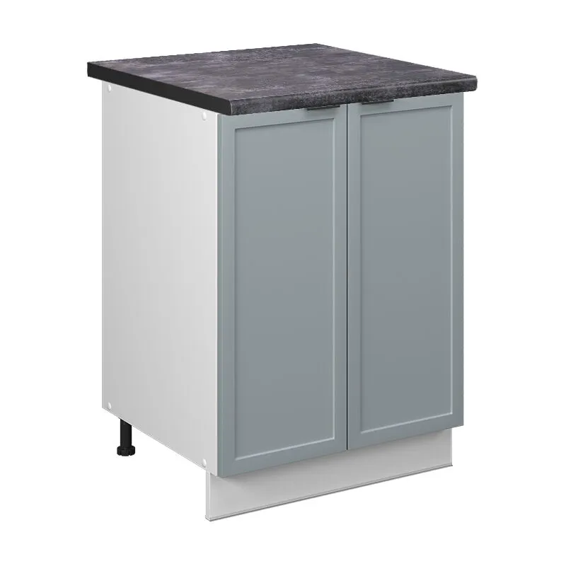 Mobiletto base cucina Fame-Line, Blu-grigio chiaro, 60 cm , pl Antracite 