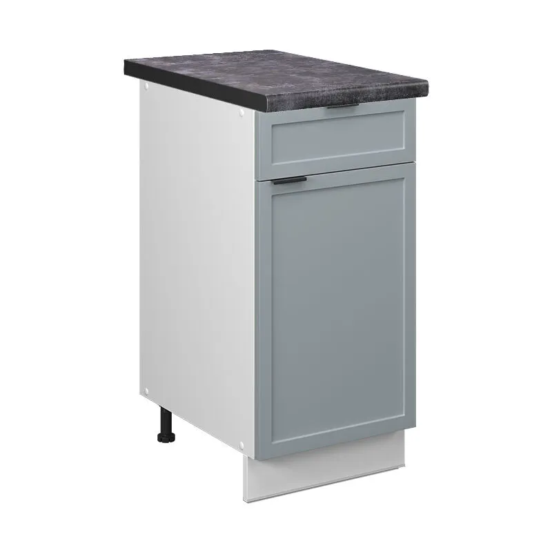 Mobiletto base per cucina Fame-Line, Blu-grigio chiaro, 40 cm , pl Antracite 