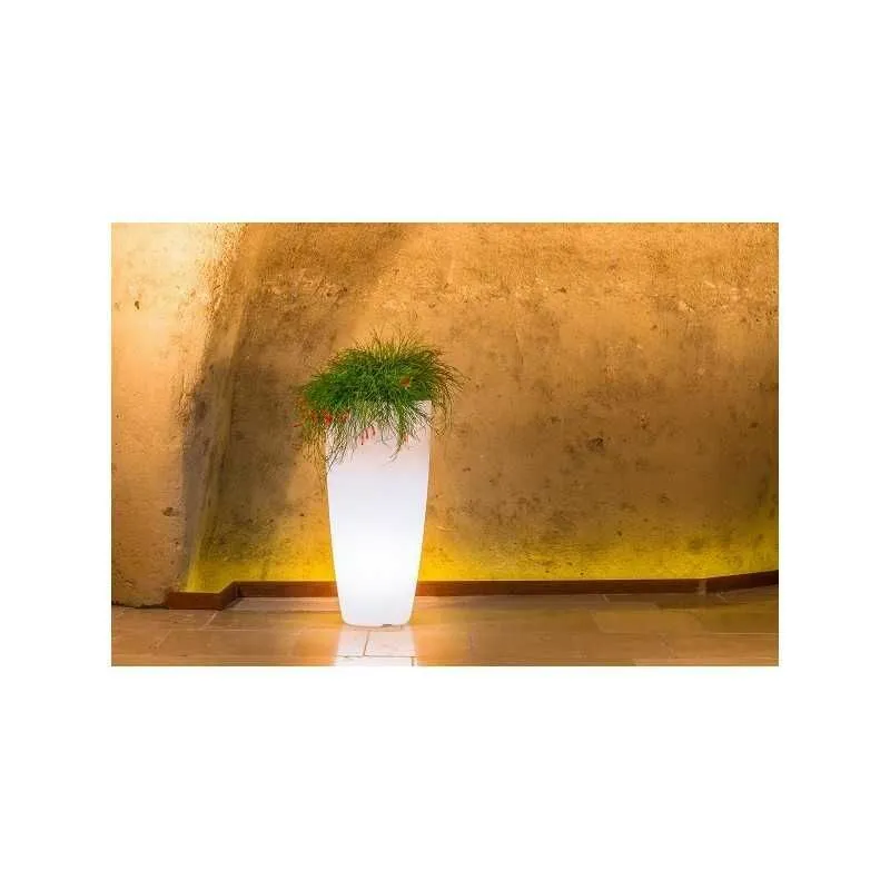 Idralite - Vaso Luce in Polimero Monacis Stilo Round Top Bright - ø 40 cm. - h 90 cm. Luce Bianca