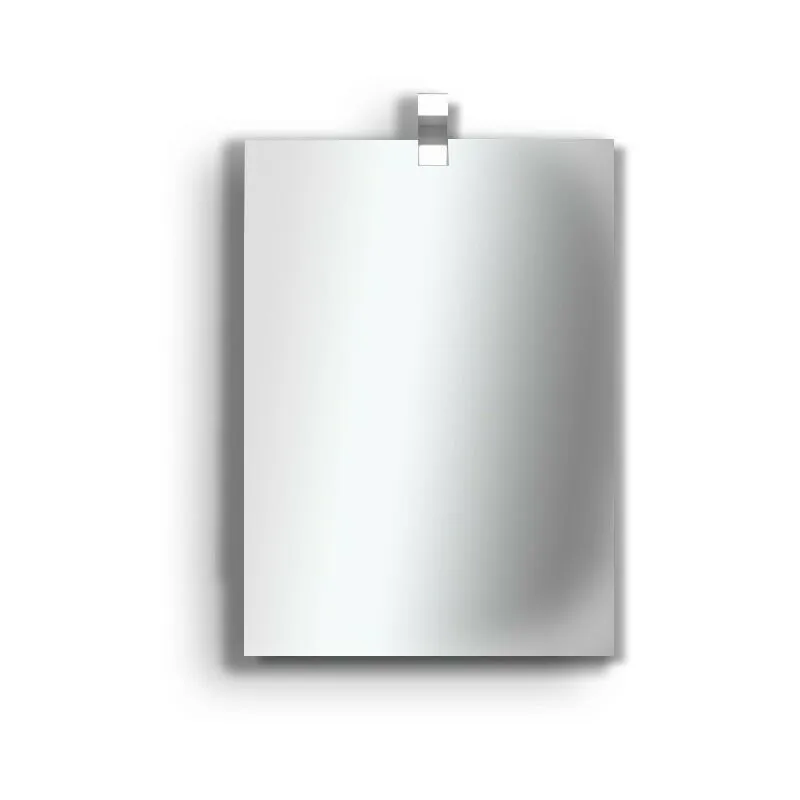 Monel - specchio rettangolare reversibile con lampada led ip44, dimensioni 60 x 80 cm