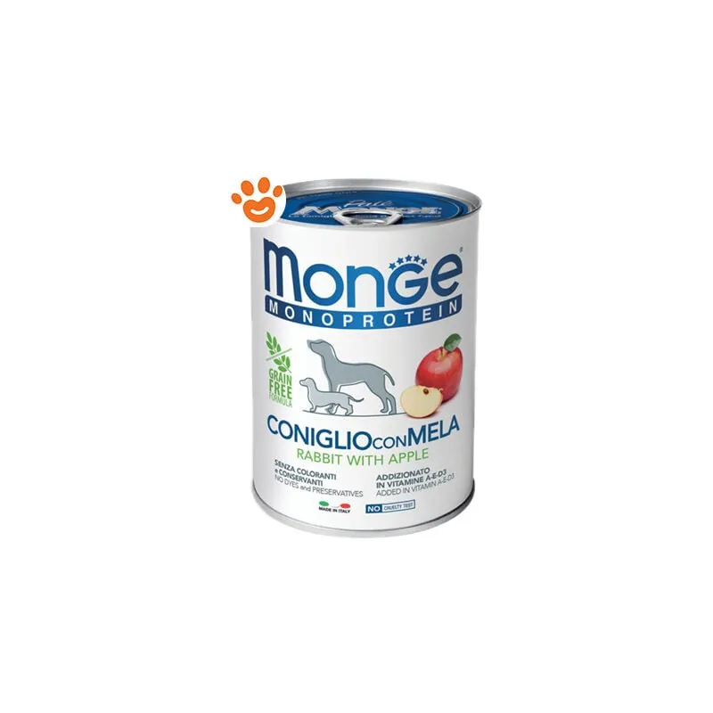 Monge - monoproteico frutta coniglio e mela 400GR