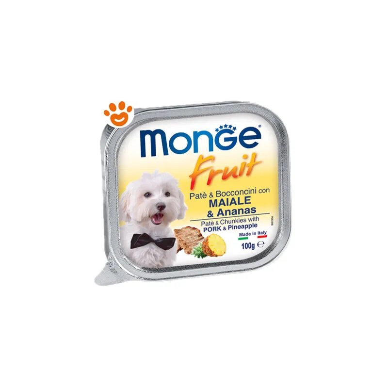 Monge - Dog Fruit Adult Maiale e Ananas - Confezione da 100 Gr