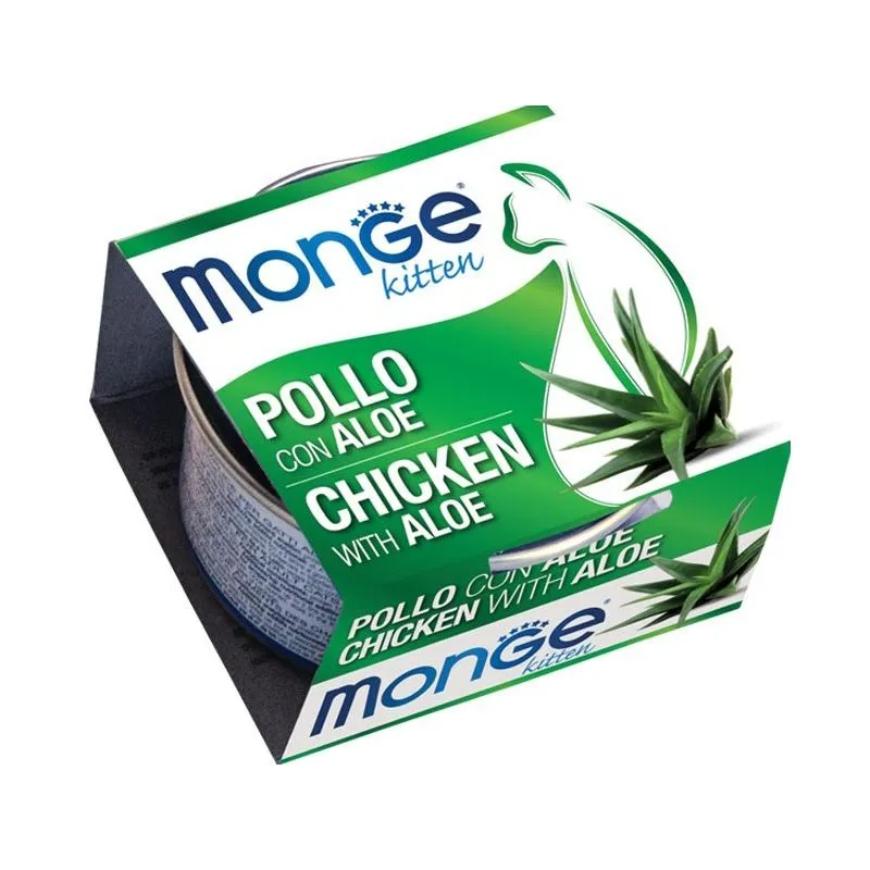 Monge - Natural Superpremium Fruits per Gatto Kitten da 80 gr Pollo e Aloe